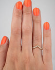 Champagne Diamond Pavé Peak Aurelia Band