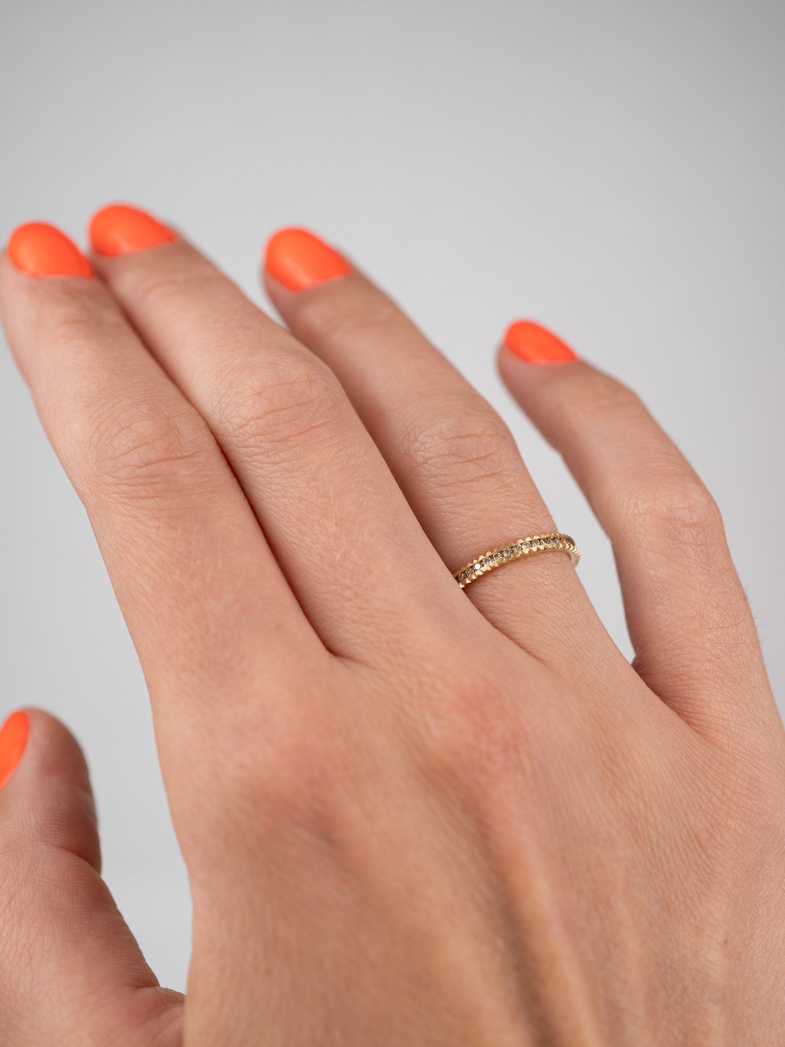 Champagne Diamond Ratio Band
