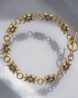 Diamond Tablet Link Bracelet