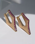 Gravity Huggies with Pink Sapphires