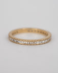 White Diamond Baguette Ratio Band