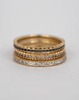 White Diamond Baguette Ratio Band