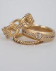 Champagne Diamond Ratio Band
