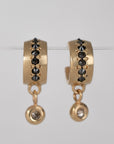 Black Diamond Diadema Charm Hoops