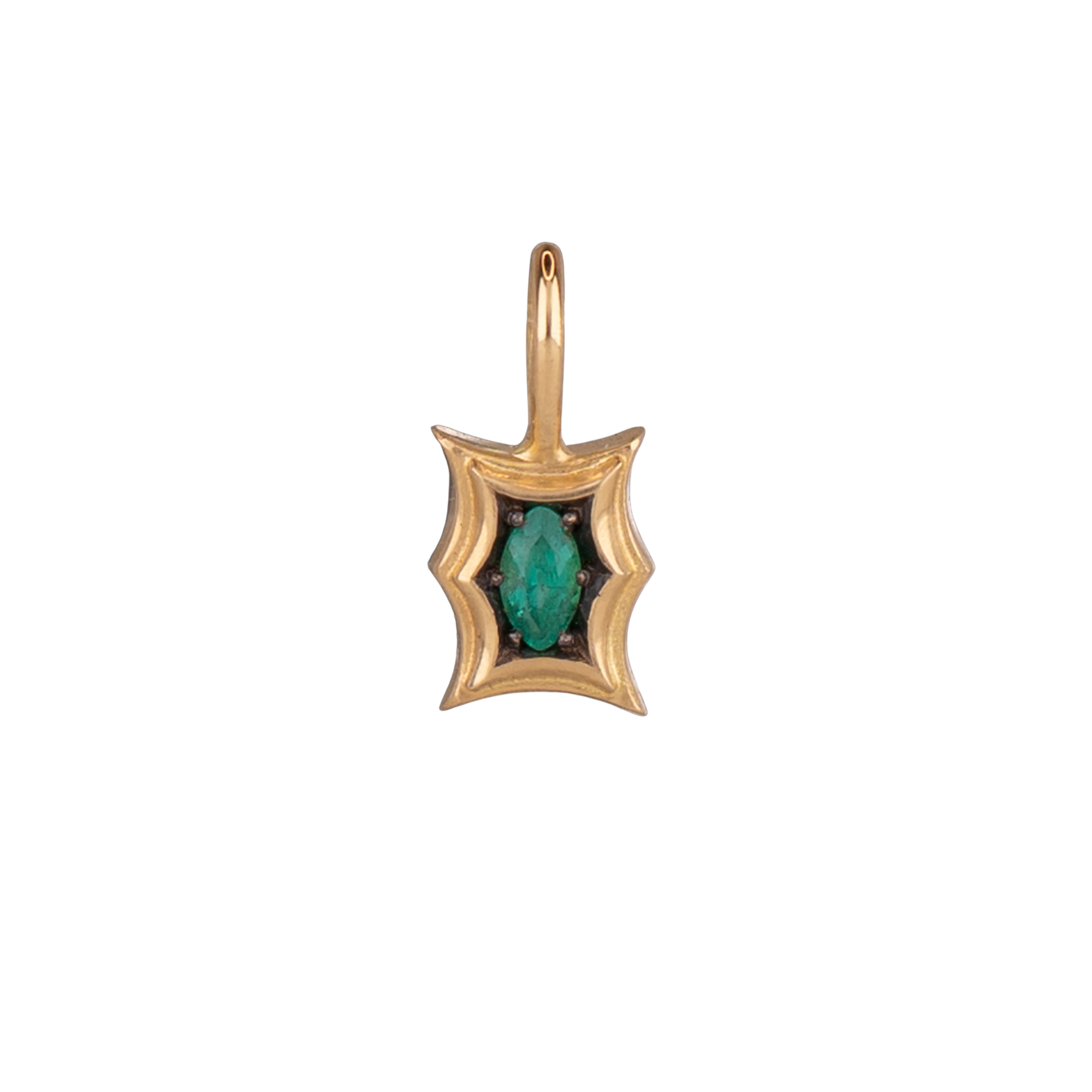 Tablet Charm with Emerald