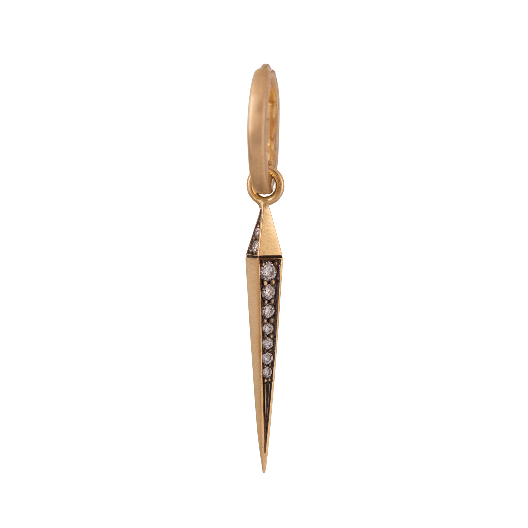 Obelisk Huggie, White Diamonds