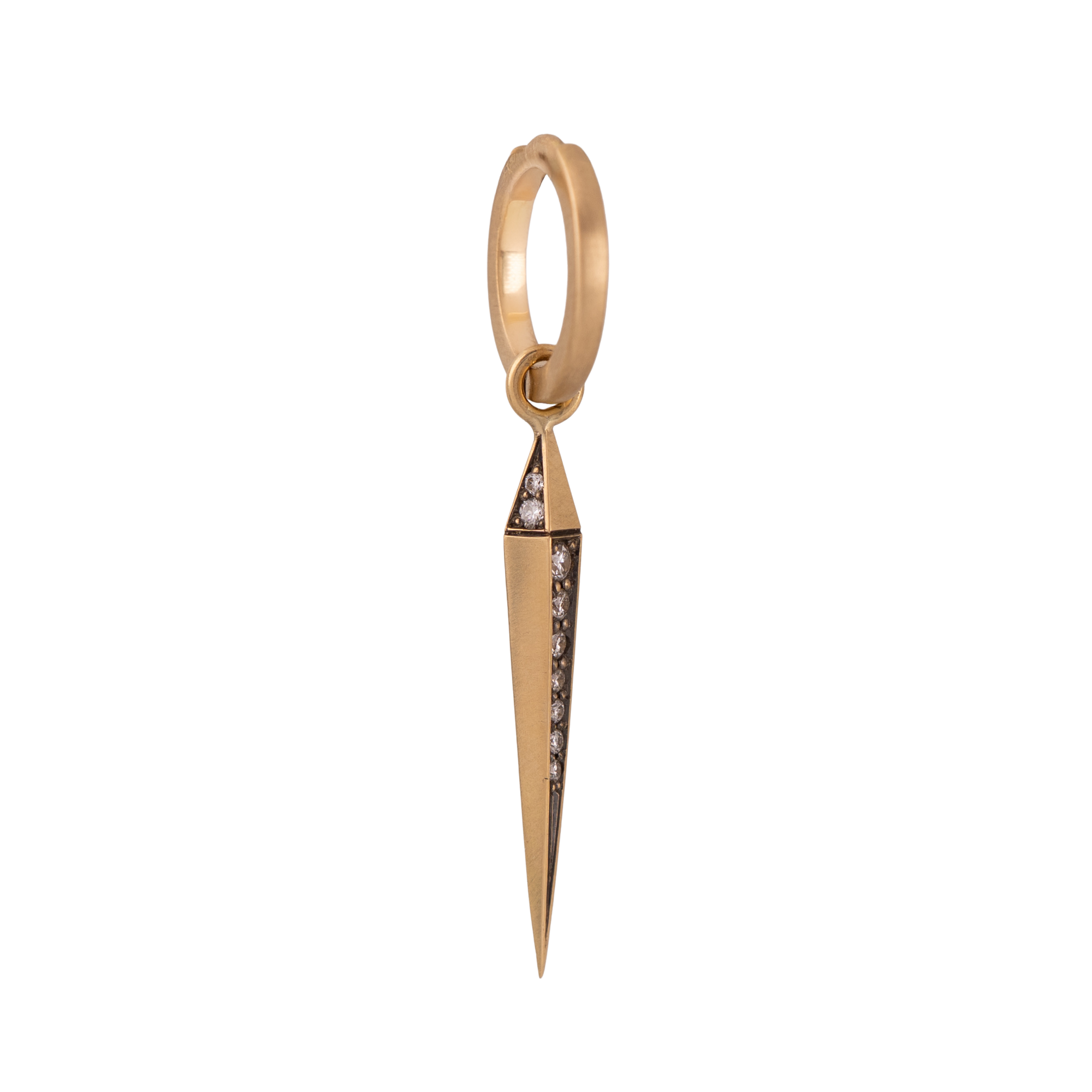 Obelisk Huggie, White Diamonds